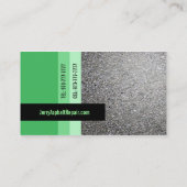 Cartes de visite de réparation d'asphalte (Dos)