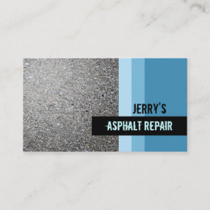 Cartes de visite de réparation d'asphalte