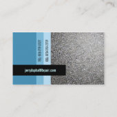 Cartes de visite de réparation d'asphalte (Dos)
