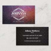 Cartes de visite de réparation d'asphalte personna (Devant / Derrière)