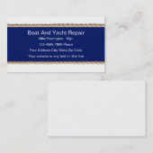 Cartes de visite de réparation de bateau et de (Devant / Derrière)