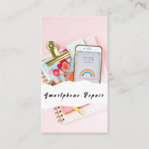 Cartes de visite de réparation de téléphone portab