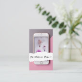 Cartes de visite de réparation de téléphone portab (Debout devant)