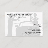 Cartes de visite de réparation de vitres automobil (Devant)