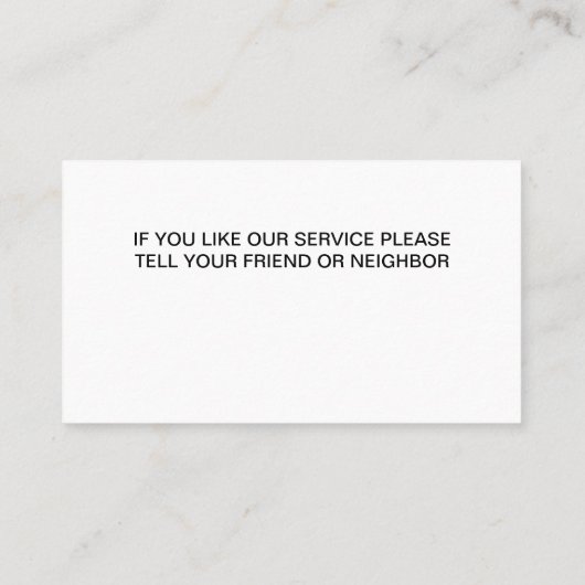 Cartes de visite de réparation d'écran (Dos)