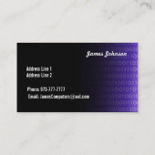 Cartes de visite de réparation d'ordinateur (Dos)