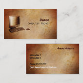 Cartes de visite de réparation d'ordinateur (Devant / Derrière)