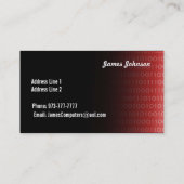 Cartes de visite de réparation d'ordinateur (Dos)