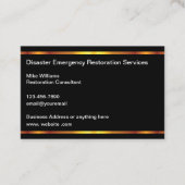 Cartes de visite de réparation d'urgence (Devant)