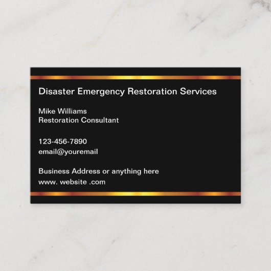 Cartes de visite de réparation d'urgence (Devant)