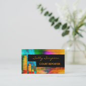 Cartes de visite de reporter d'un tribunal artisti (Debout devant)