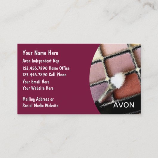 Cartes de visite de représentant de cosmétiques (Devant)