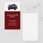 Cartes de visite de représentant en assurance auto (Devant / Derrière)