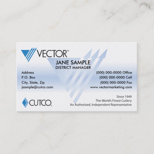 Cartes de visite de représentant et de directeur (Devant)