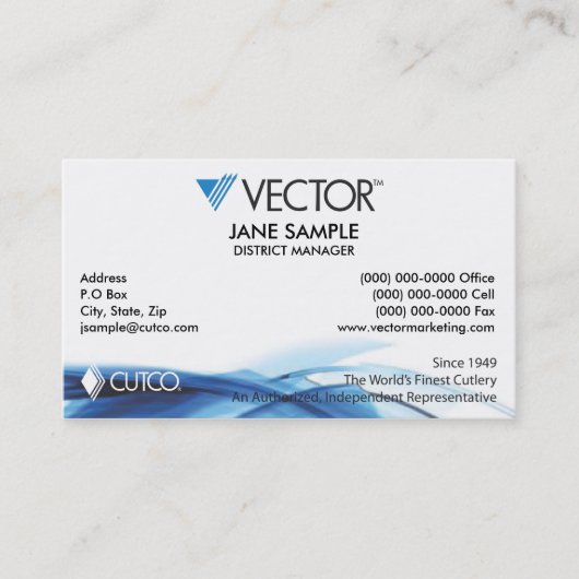 Cartes de visite de représentant et de directeur (Devant)