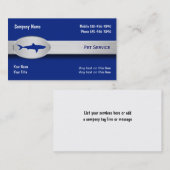 Cartes de visite de requin (Devant / Derrière)