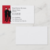 Cartes de visite de ressources humaines (Devant / Derrière)