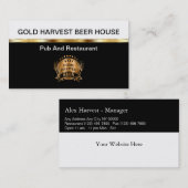 Cartes de visite de restaurant et de Pub (Devant / Derrière)