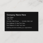 Cartes de visite de restauration (Dos)