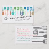 cartes de visite de restauration de chef (Devant / Derrière)