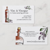 cartes de visite de restauration de chef de (Devant / Derrière)