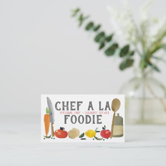 cartes de visite de restauration de chef de (Debout devant)