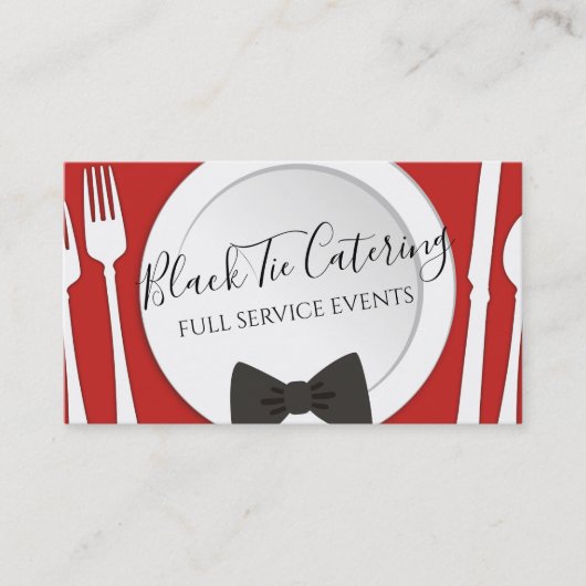 cartes de visite de restauration de chef de plat (Devant)