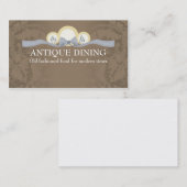 Cartes de visite de restauration de chef de plats (Devant / Derrière)