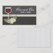 cartes de visite de restauration de chef de vin (Devant / Derrière)