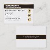 Cartes de visite de retouche chics (Devant / Derrière)