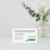 Cartes de visite de retrait de la faune (Debout devant)