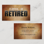 Cartes de visite de retraite (Devant / Derrière)
