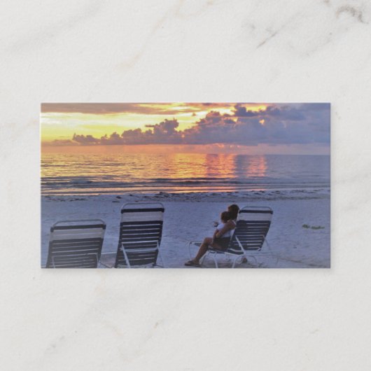 Cartes de visite de retraite de Sunset (Devant)