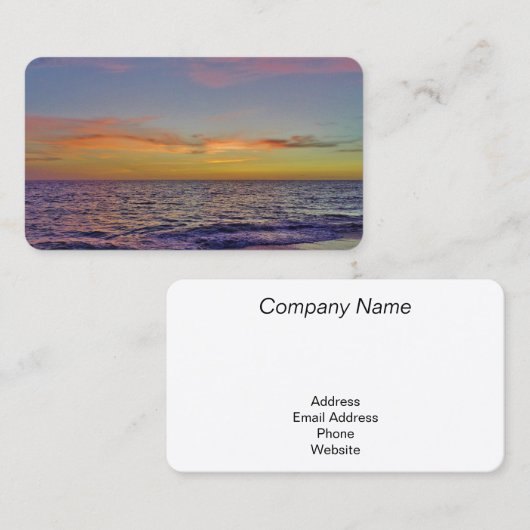Cartes de visite de retraite de Sunset (Devant / Derrière)