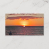 Cartes de visite de retraite du coucher du soleil  (Devant)