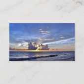 Cartes de visite de retraite du coucher du soleil  (Devant)