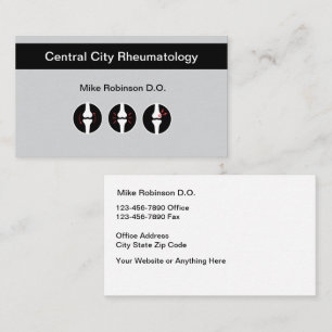 Cartes de visite de rhumatologie pour l'arthrite r