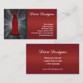 Cartes de visite de robe rouge (Devant / Derrière)