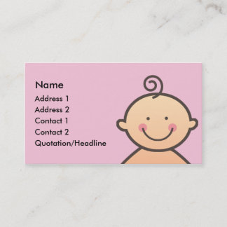 Cartes de visite de rose de visage de bébé