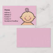 Cartes de visite de rose de visage de bébé (Devant / Derrière)