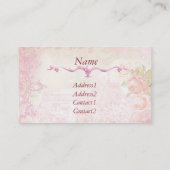 Cartes de visite de rose rose de Marie Antoinette (Dos)