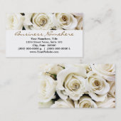 Cartes de visite de Roses blanches (Devant / Derrière)
