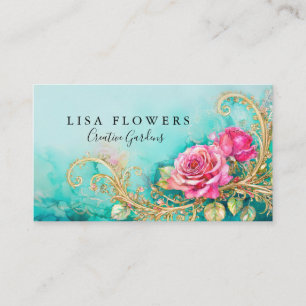 Cartes de visite de Roses de style Vintage intempo