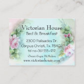 Cartes de visite de Roses roses victoriennes (Dos)