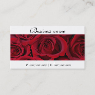 Cartes de visite de roses rouges