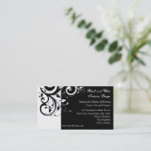 Cartes de visite de rotation inverse noir et blanc (Debout devant)