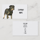 Cartes de visite de rottweiler (Devant / Derrière)