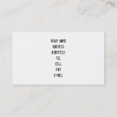 Cartes de visite de rottweiler (Dos)