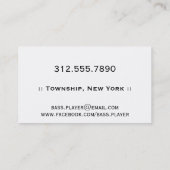 Cartes de visite de rouge de clef basse et de (Dos)