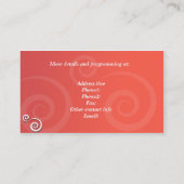 Cartes de visite de rouge de salon et de spa (Dos)